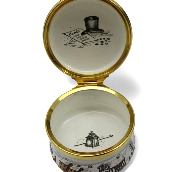 HALCYON DAYS Enamels Christmas 80s Trinket With Original Case - Picture 5 of 10